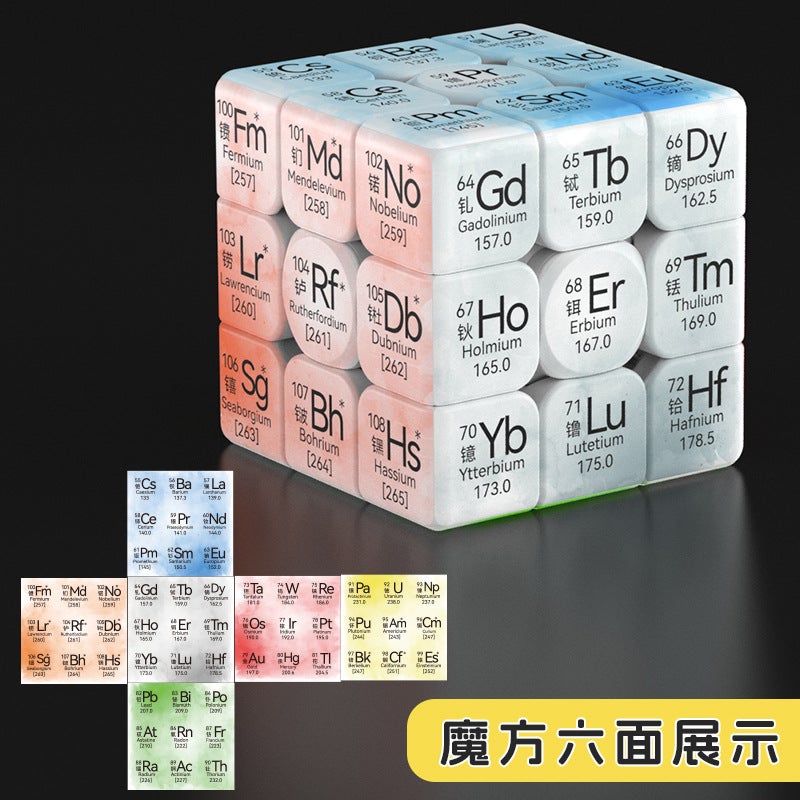 Chemical Elements Mathematical Physics Formula Student Puzzle Rubik'S Cube Toy Personalized Creative Third-Order Rubik'S Cube Children'S Gift - Image 1